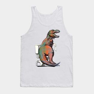 Dinosaur Trex on the Toilet Tank Top